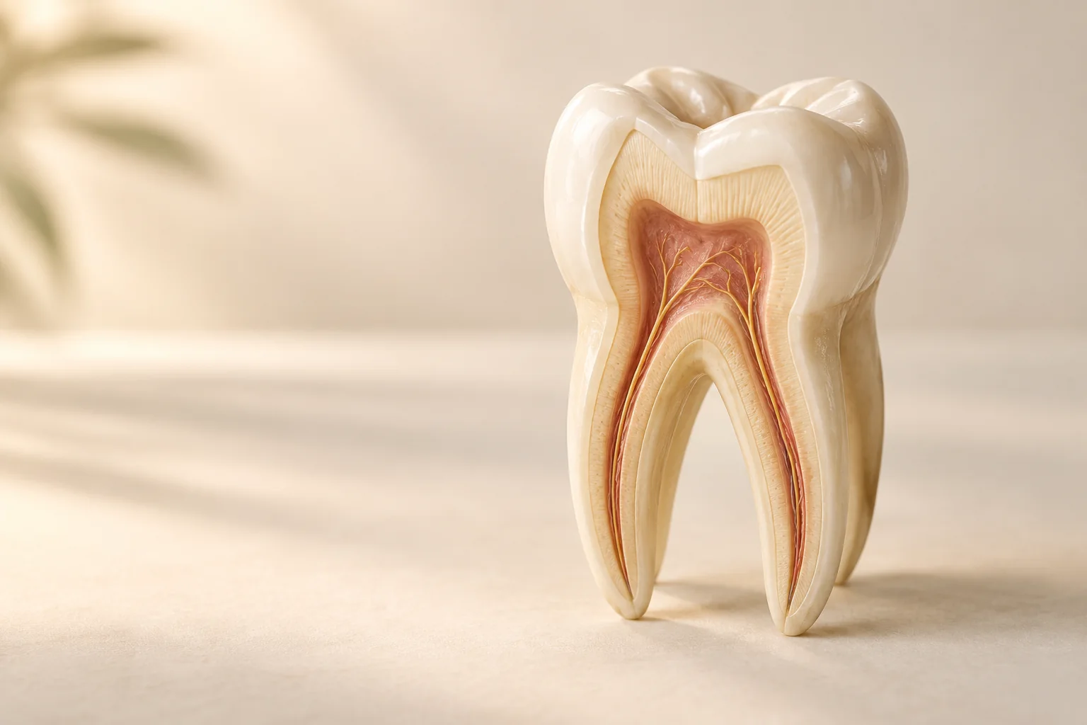 Ilustração anatômica de um dente para Endodontia